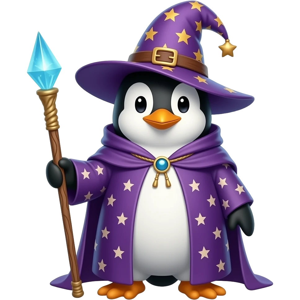 Penguin Wizard emoji