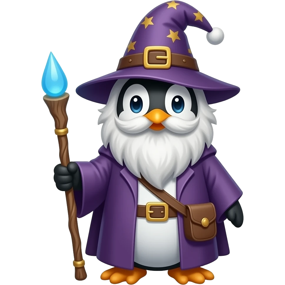 Penguin Wizard emoji