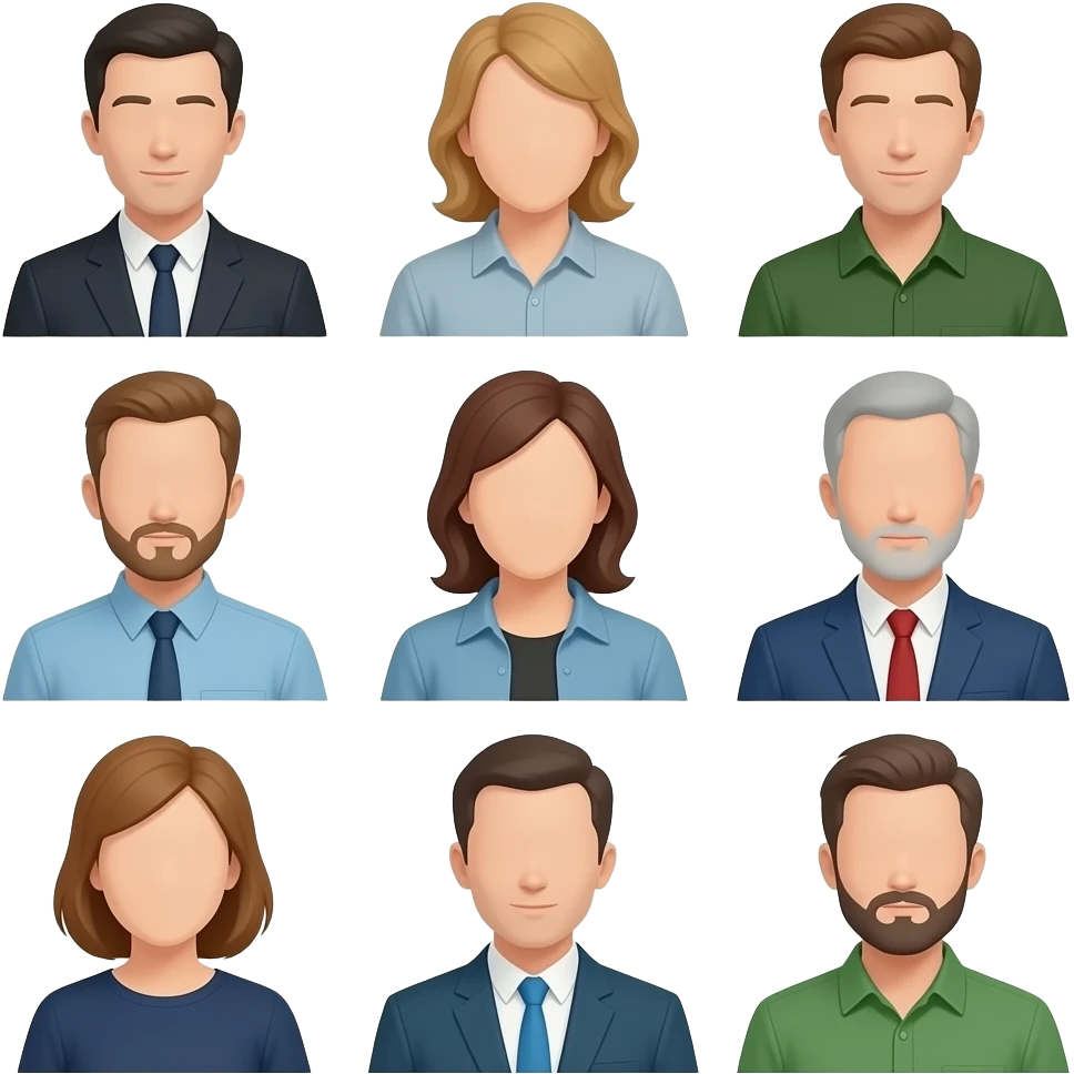 Много обезличенных людей emoji