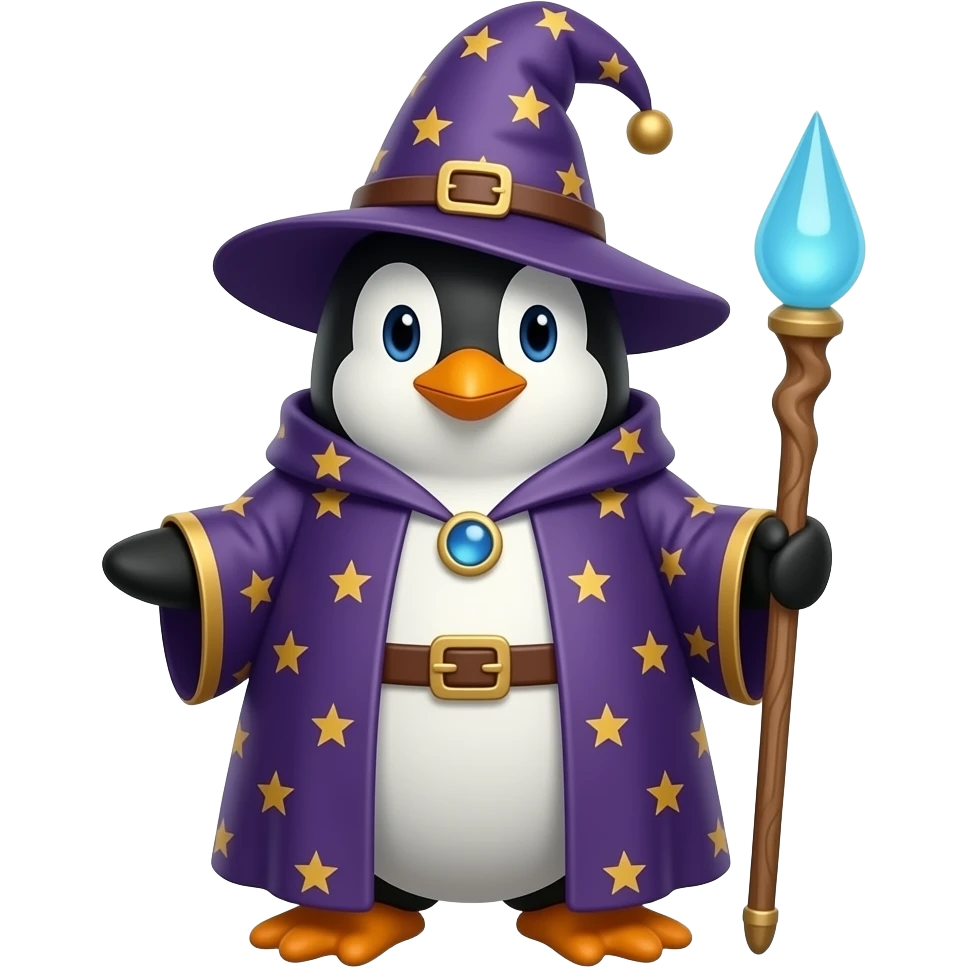 Penguin Wizard emoji