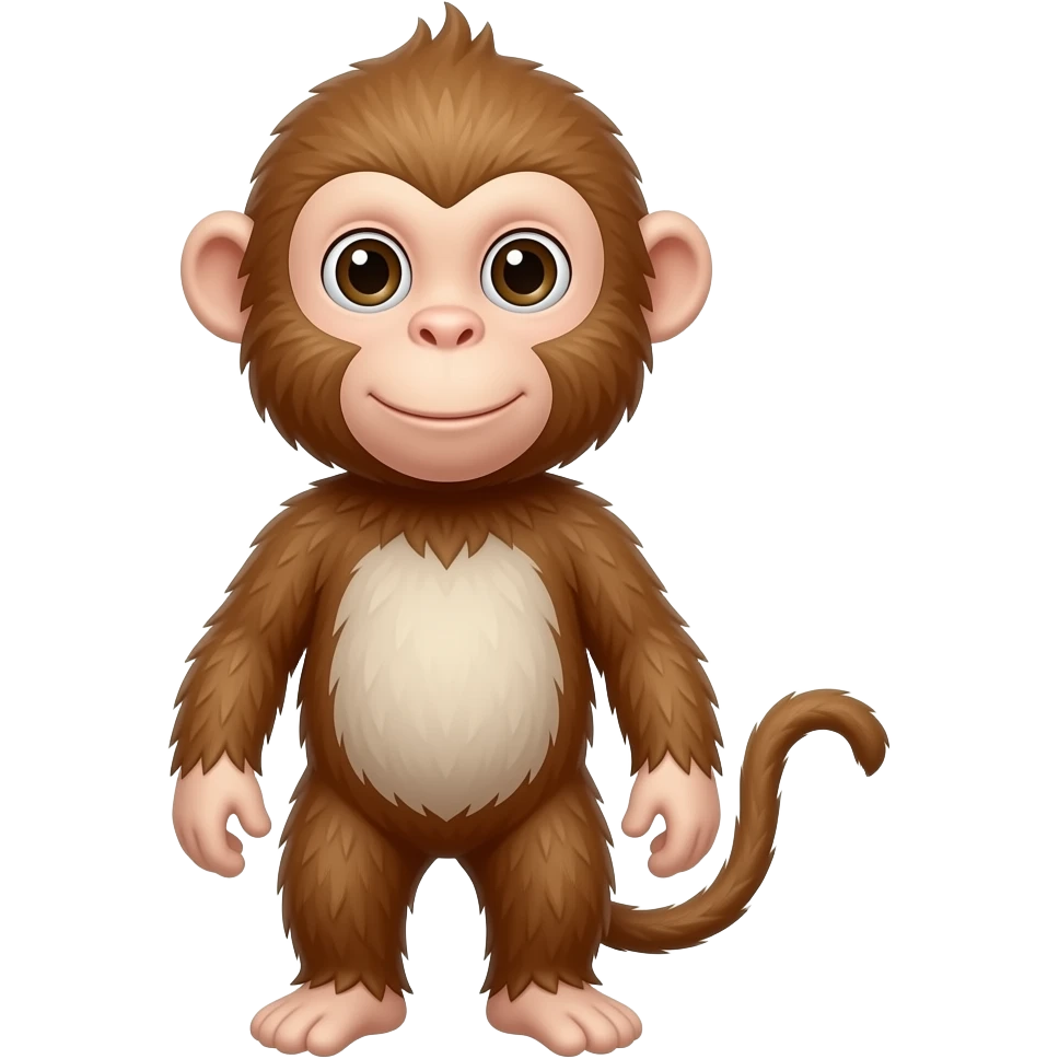 Chinese zodiac realistic Monkey emoji