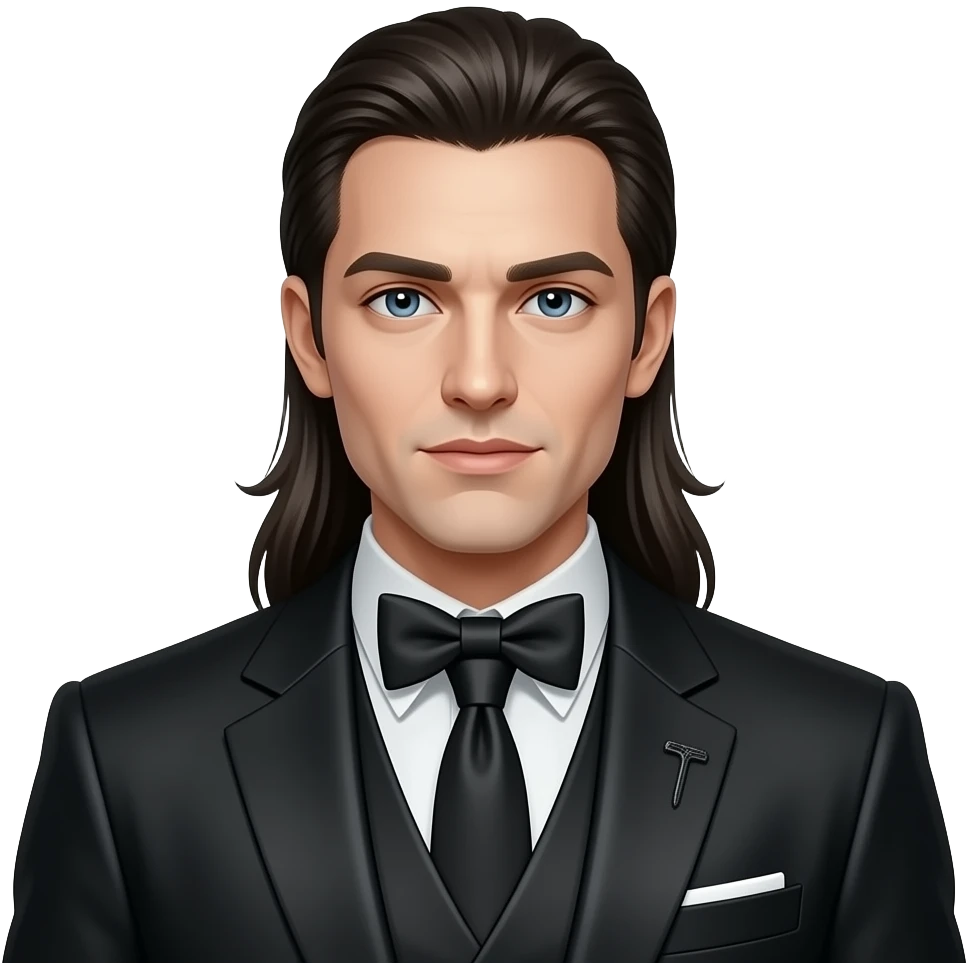 Gothic dark suit emoji