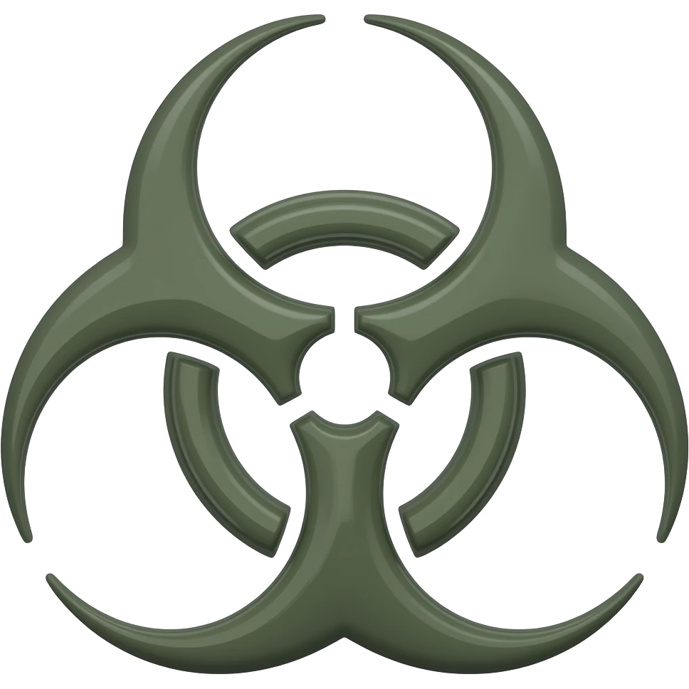 Símbolo do "☣️" (triângulo) emoji