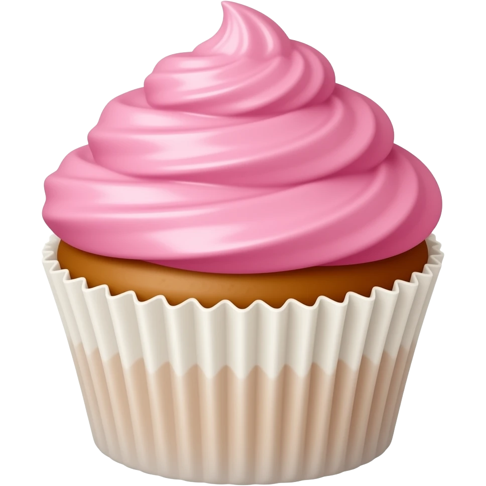 Cupcake with pink icing emoji