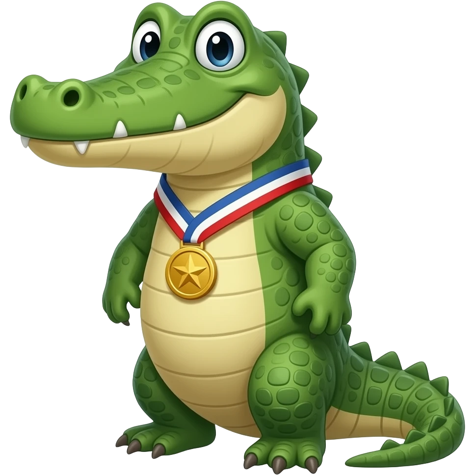 crocodile with a medal emoji | AI Emoji Generator