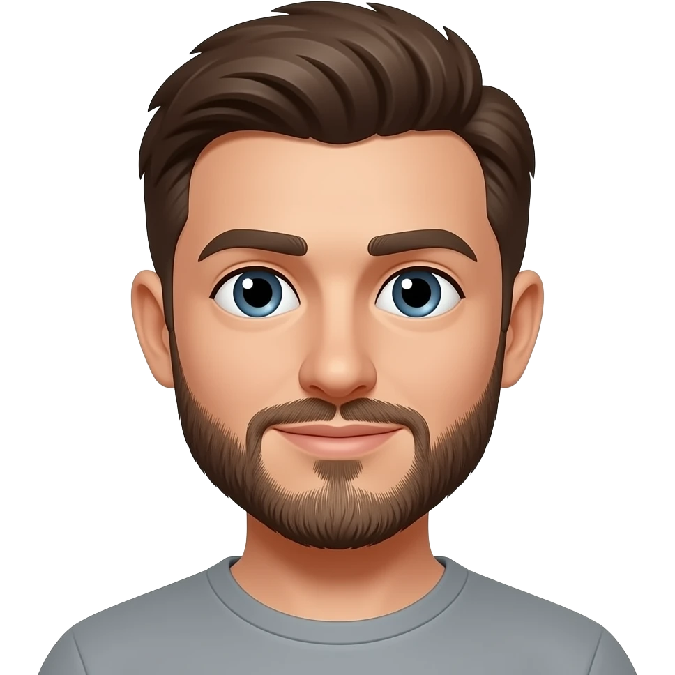Less beard on the sides emoji