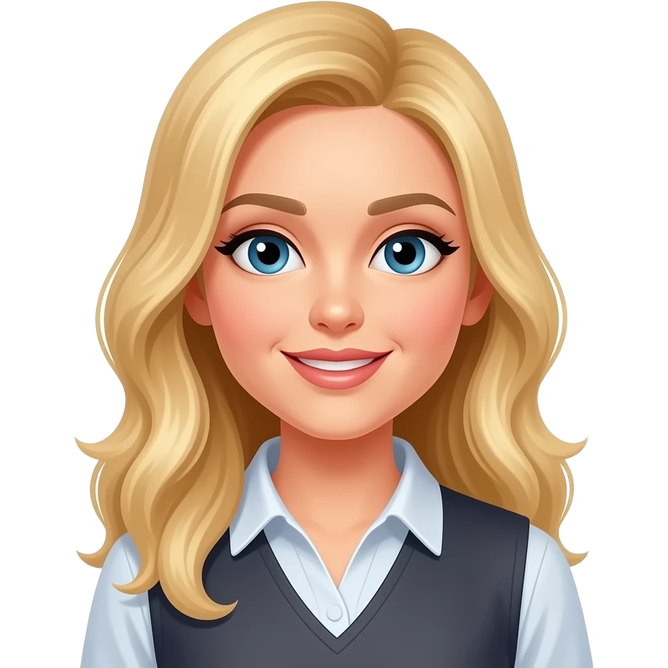 manicurista pelo rubio elegante emoji