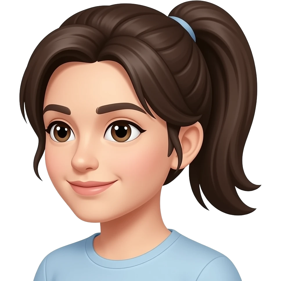 머리 한개로 묶움 emoji