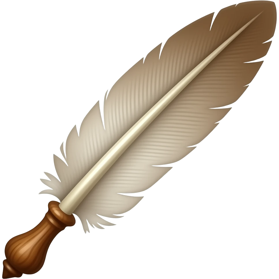 old writing quill emoji