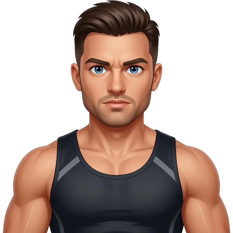 Darren the Gym Bro Hyper motivational gym addict obsessed with discipline. more manly emoji