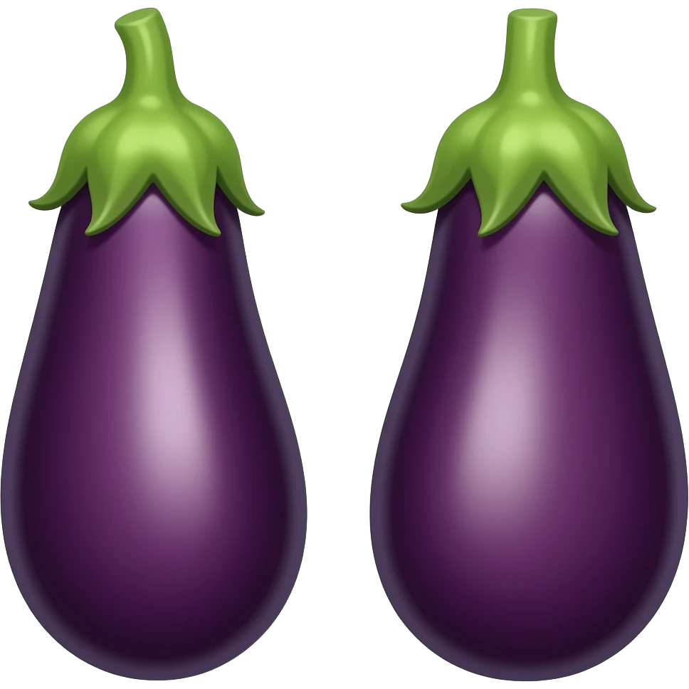 Two eggplant emoji