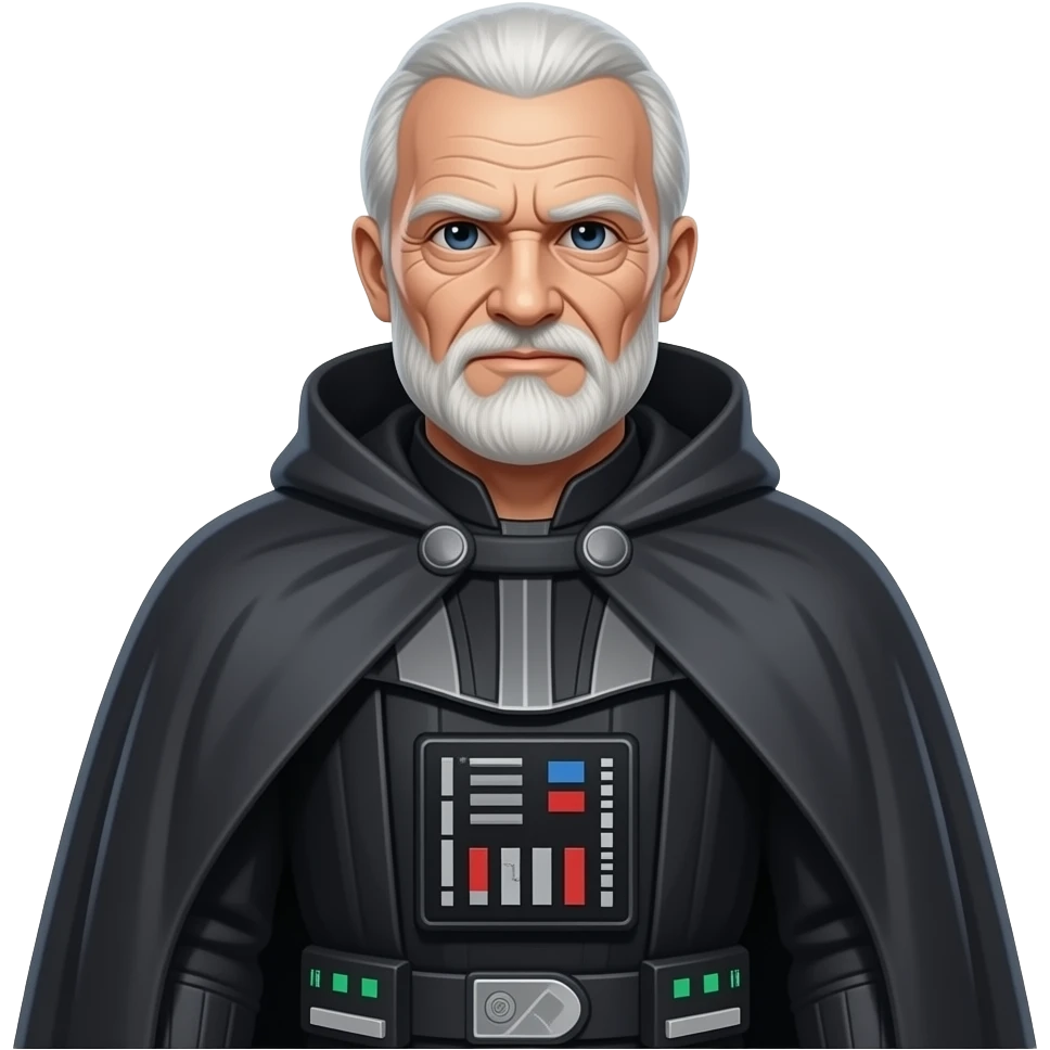Full Length body Realistic Darth Sidious, old, wrinkled, gray skin emoji