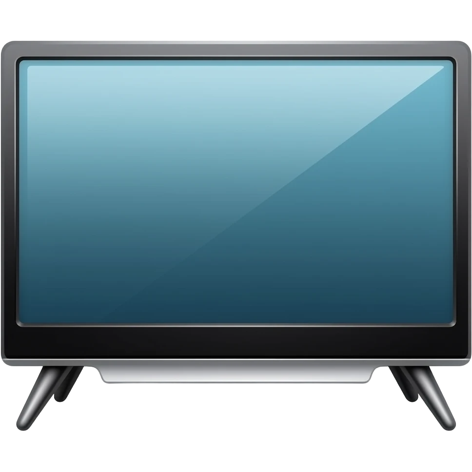 modern tv, legs on each sides emoji