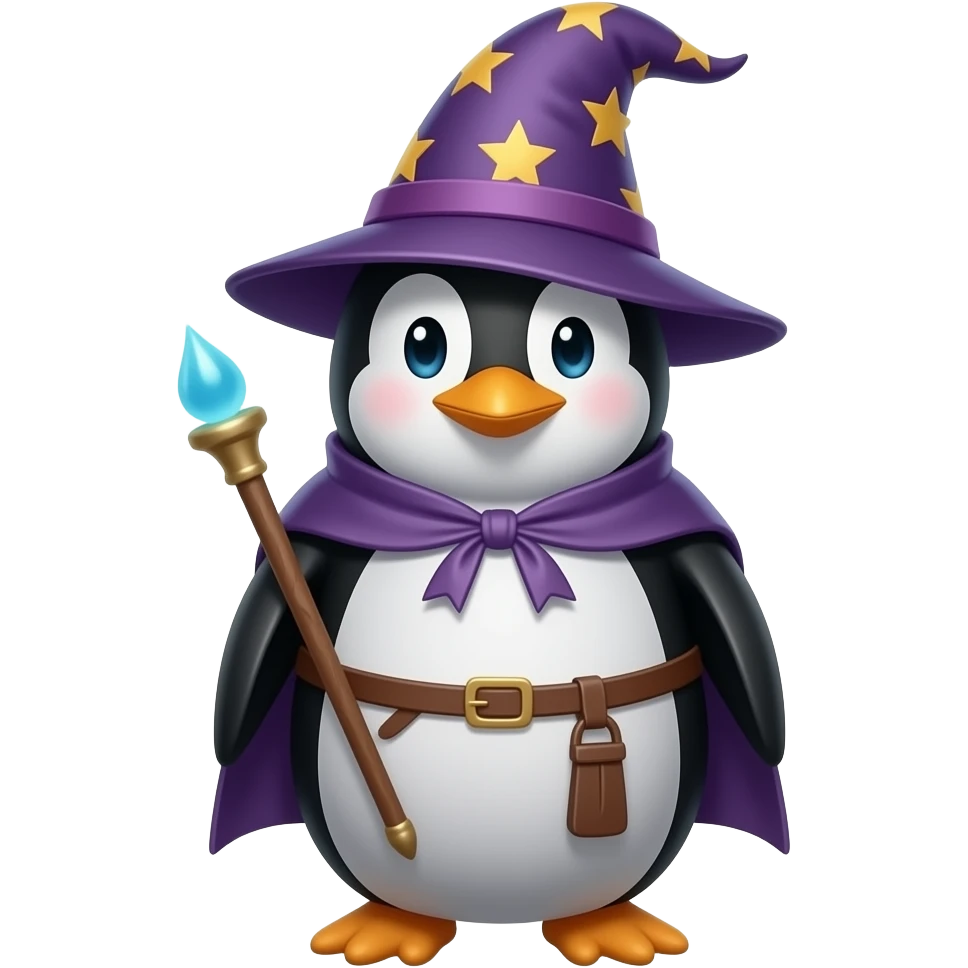Penguin Wizard emoji