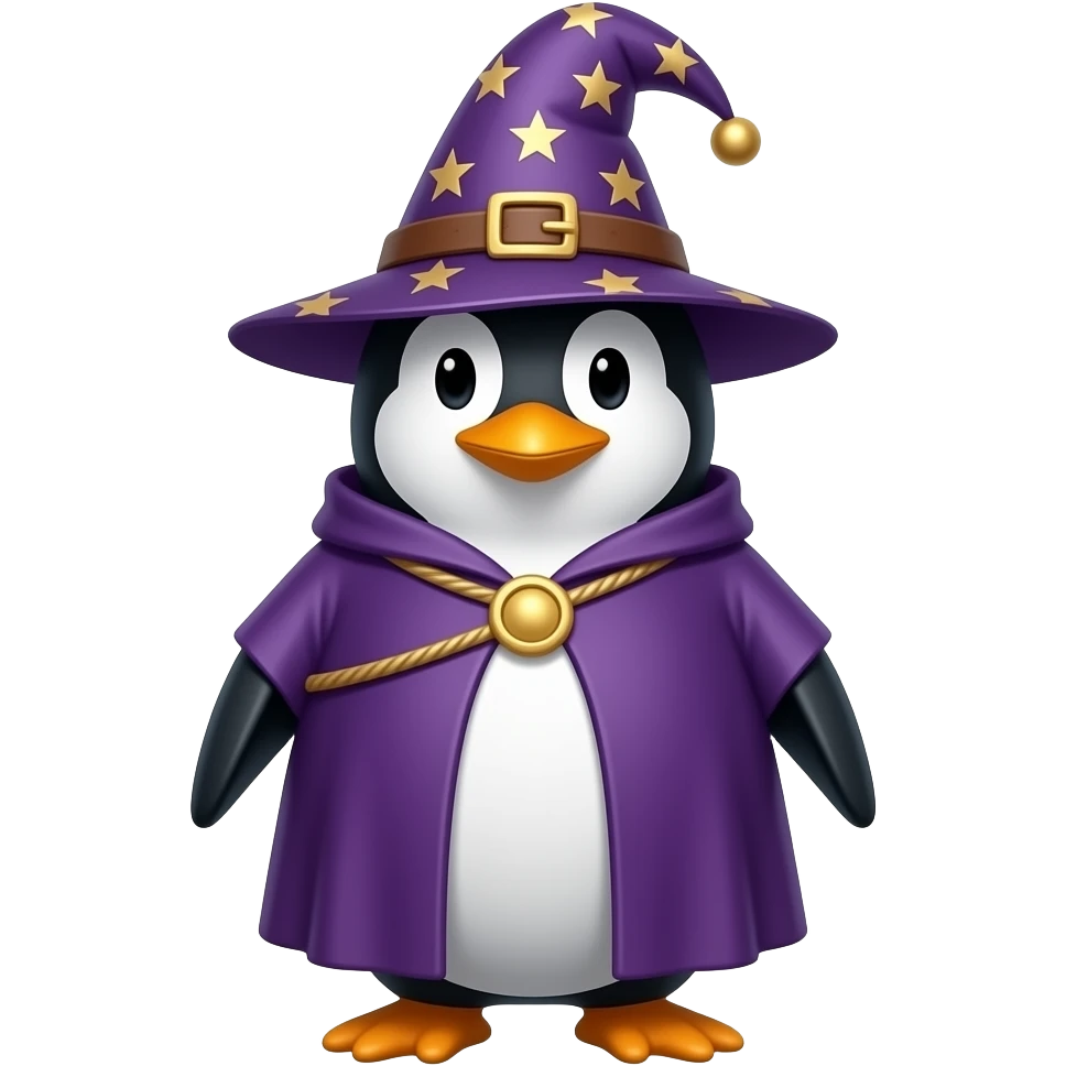Penguin Wizard emoji