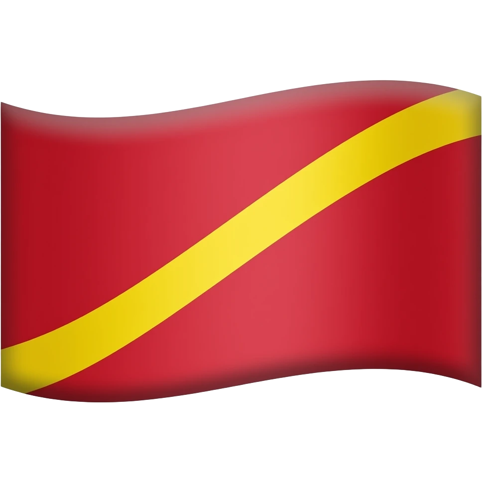 flag plain red background yellow chevron emoji