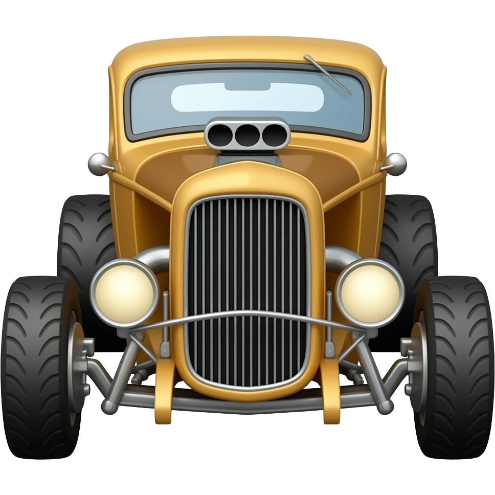 hotrod, highly detailed, hyper realistic emoji
