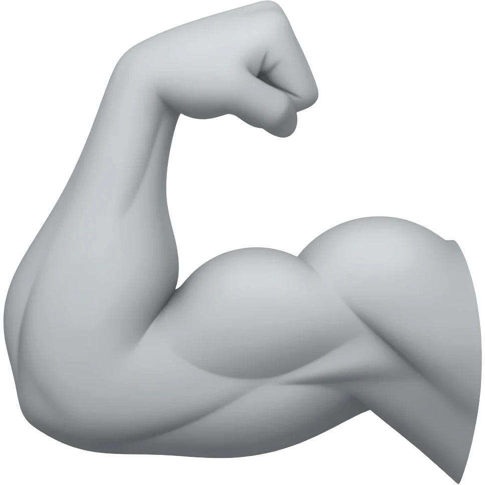 bizeps icon in grey emoji