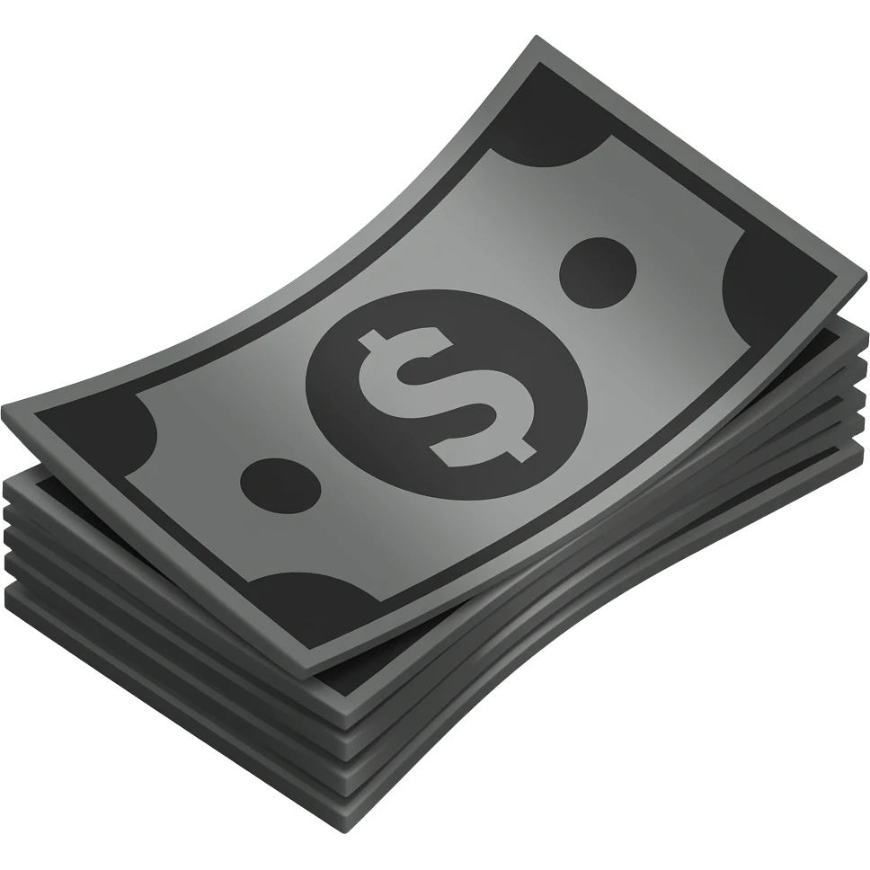 Black cash emoji