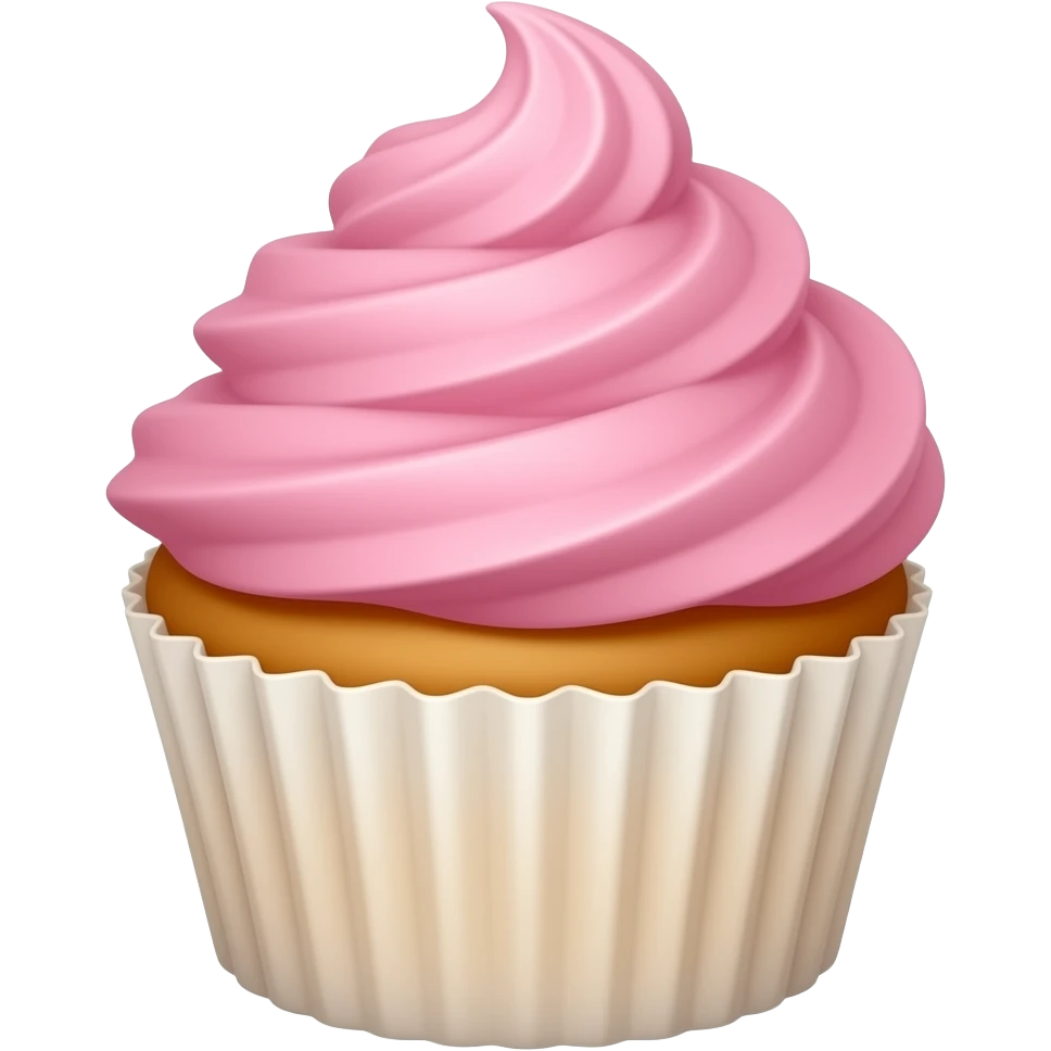 Cupcake with pink icing emoji