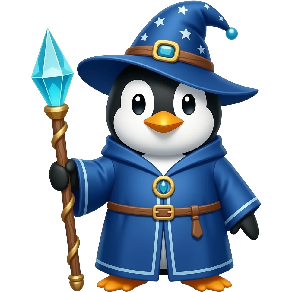 Penguin Wizard emoji