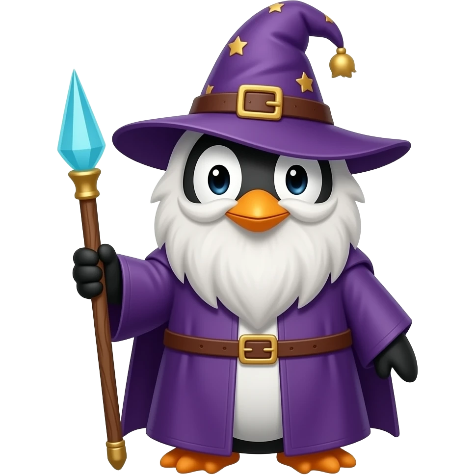 Penguin Wizard emoji