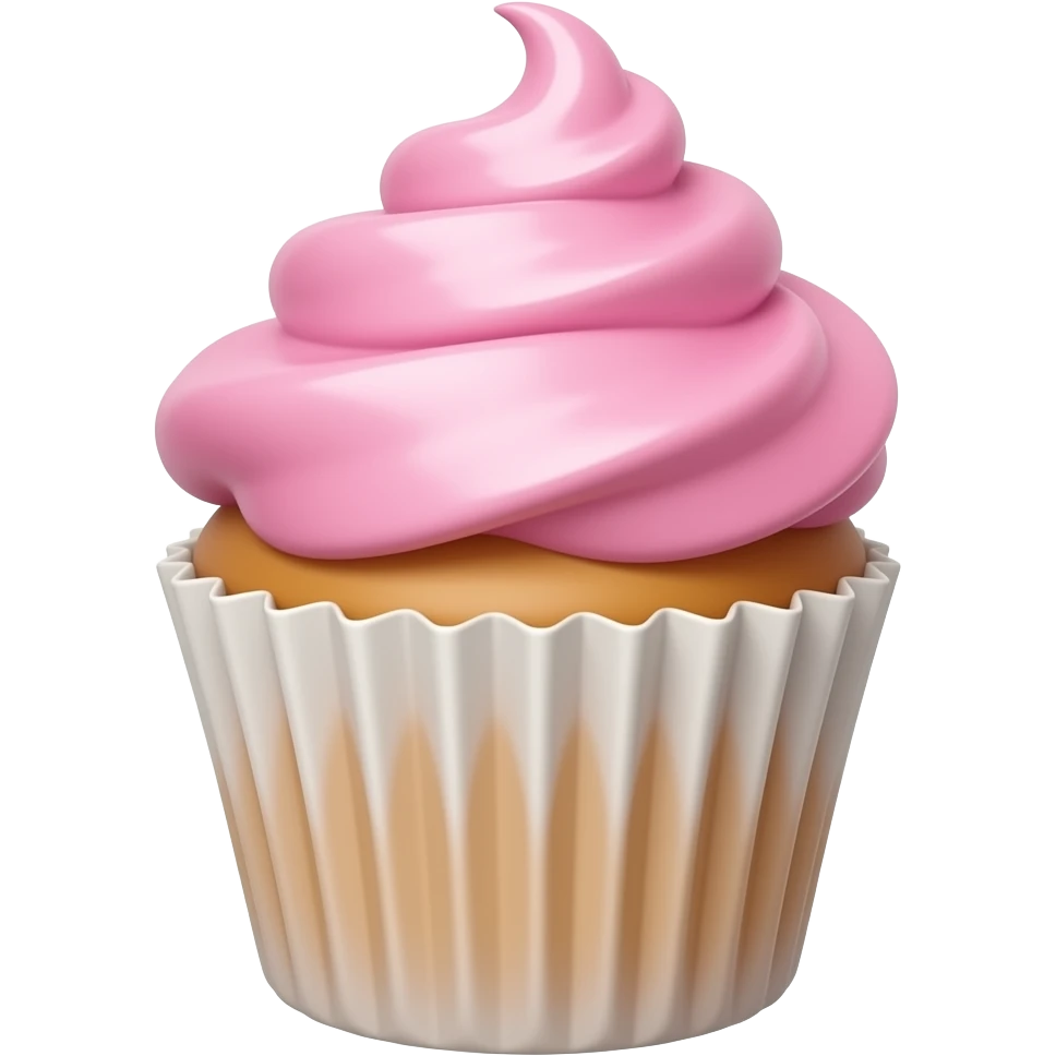 Cupcake with pink icing emoji