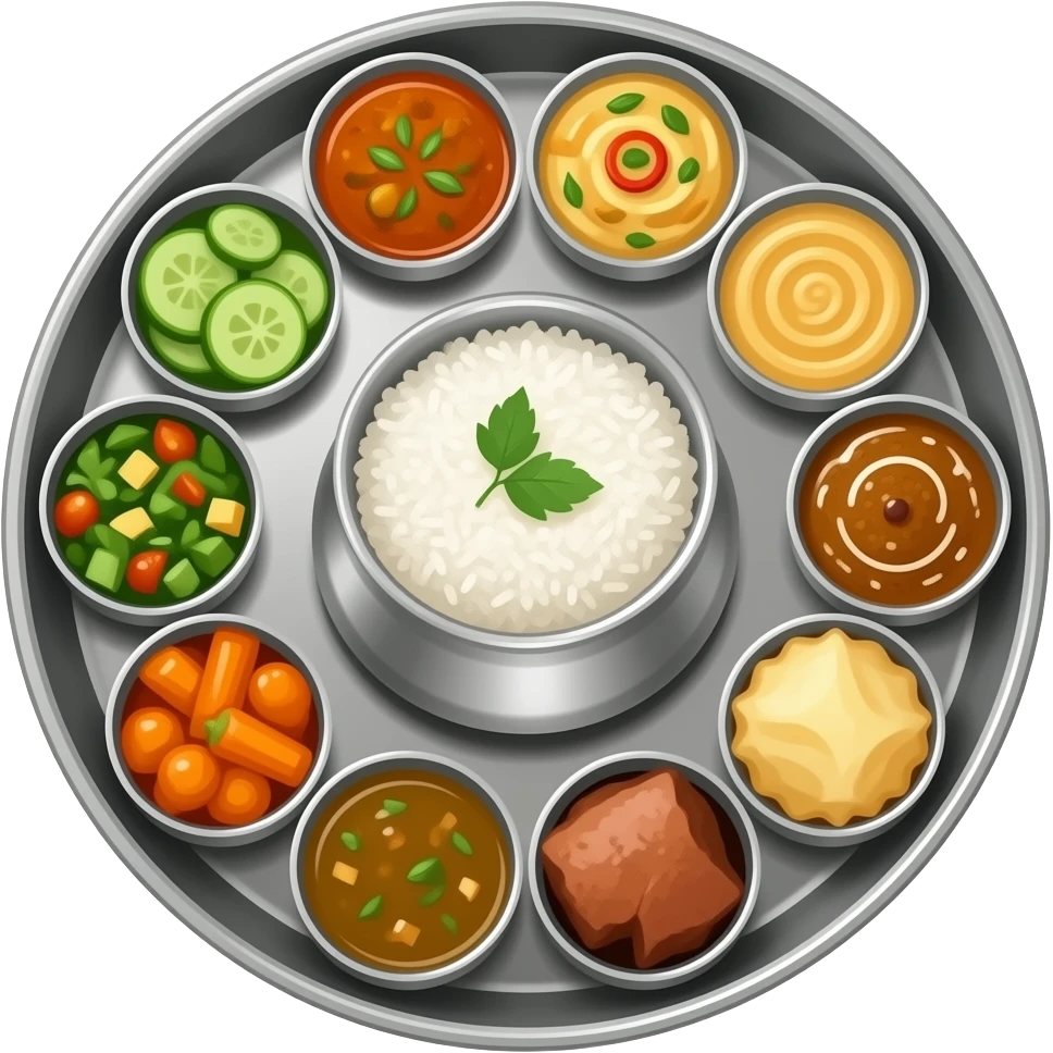 Heavy Indian Dinner thaali emoji