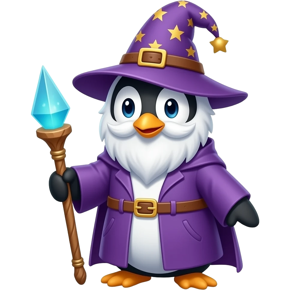 Penguin Wizard emoji
