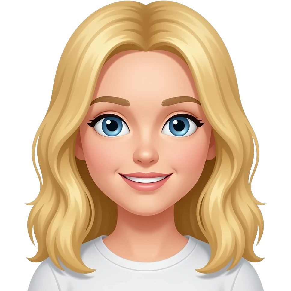 white blonde girl emoji