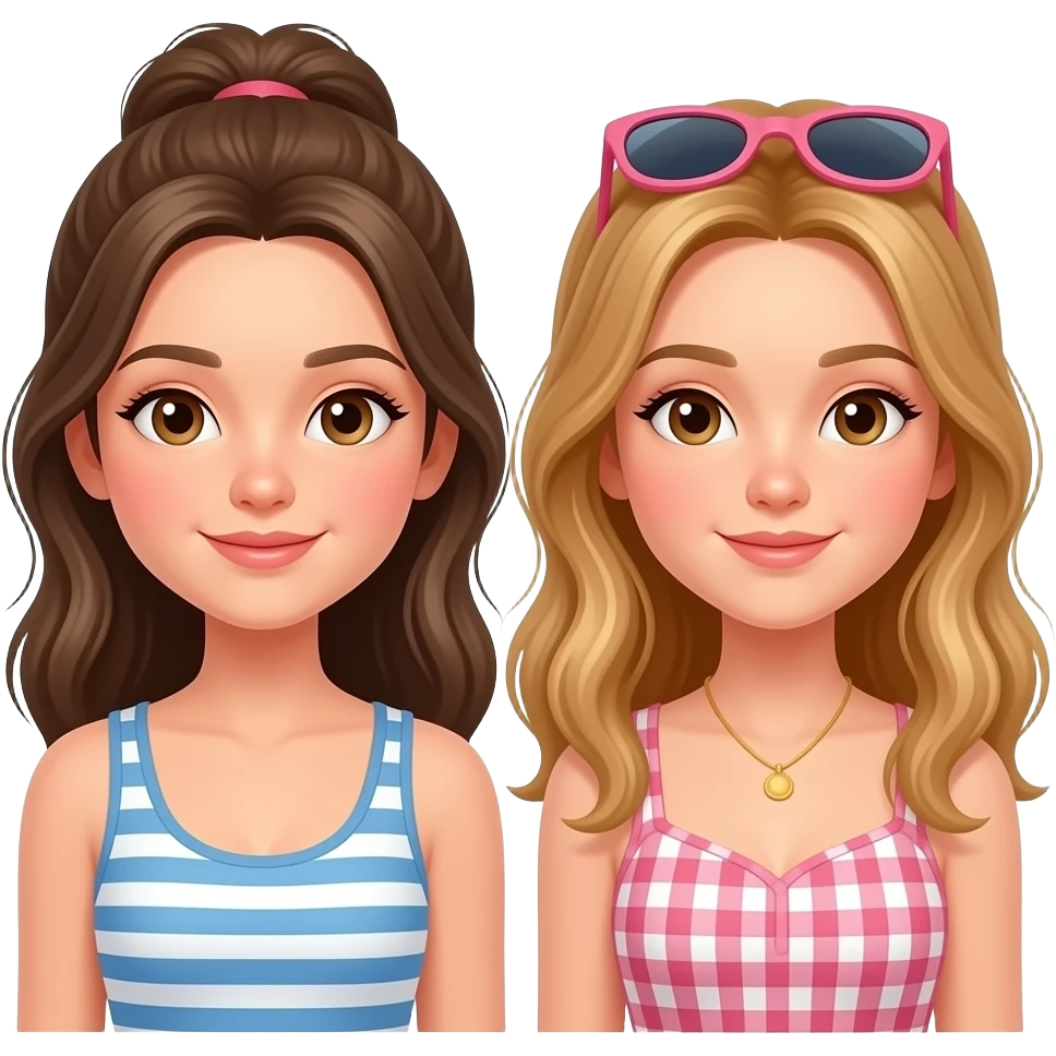 Девушки на пляже emoji
