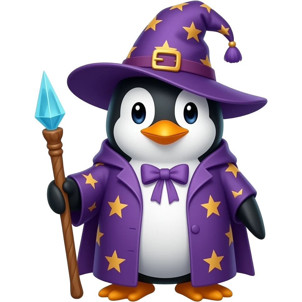 Penguin Wizard emoji