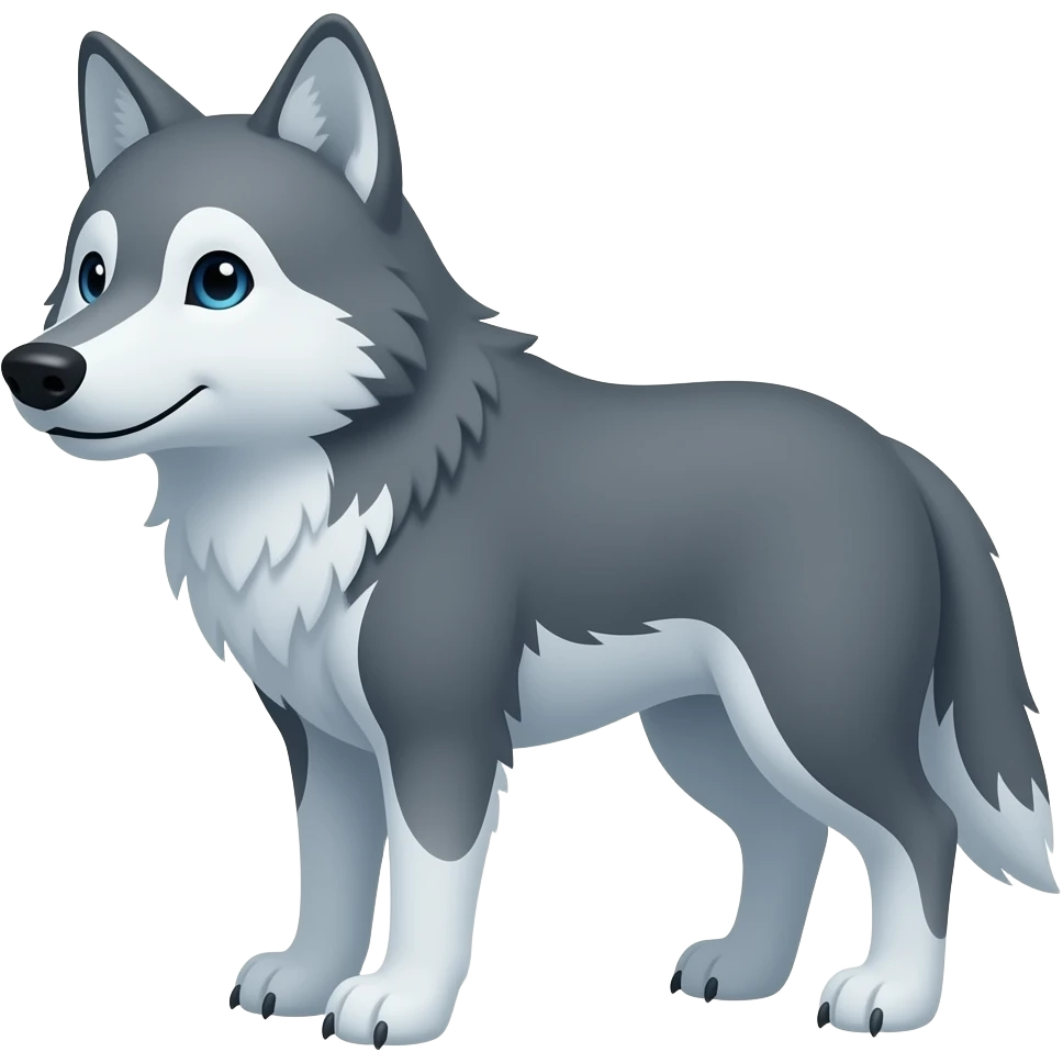 Ice cream wolf emoji