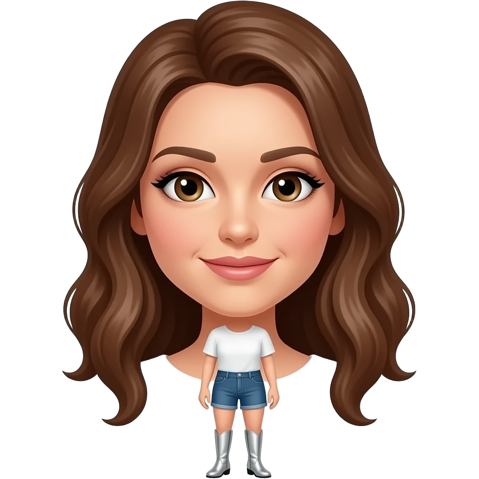 woman with shorts and small silver leather ankle-high go-go boots emoji