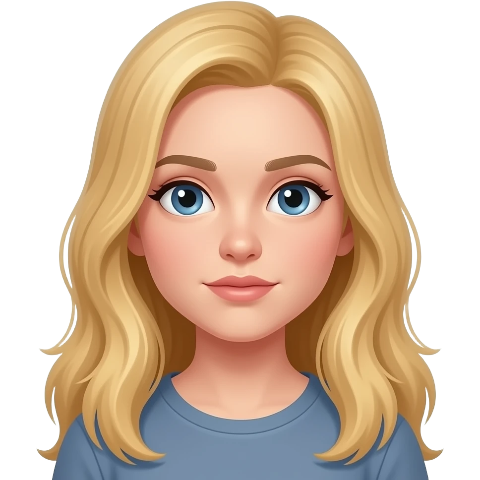 gal long blonde hair looking for emoji