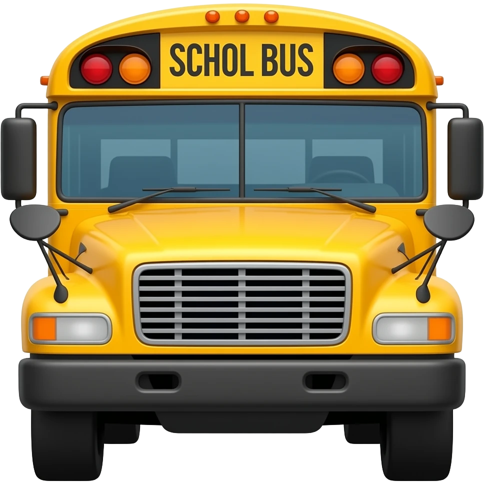 front facing school minibus emoji