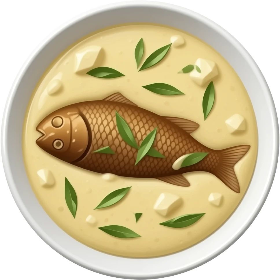 A dish of Kolkata it's name " Doi Katla " it's look like bengali fish with curd gravy emoji