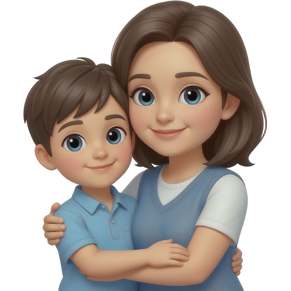 сын обнимает мать emoji