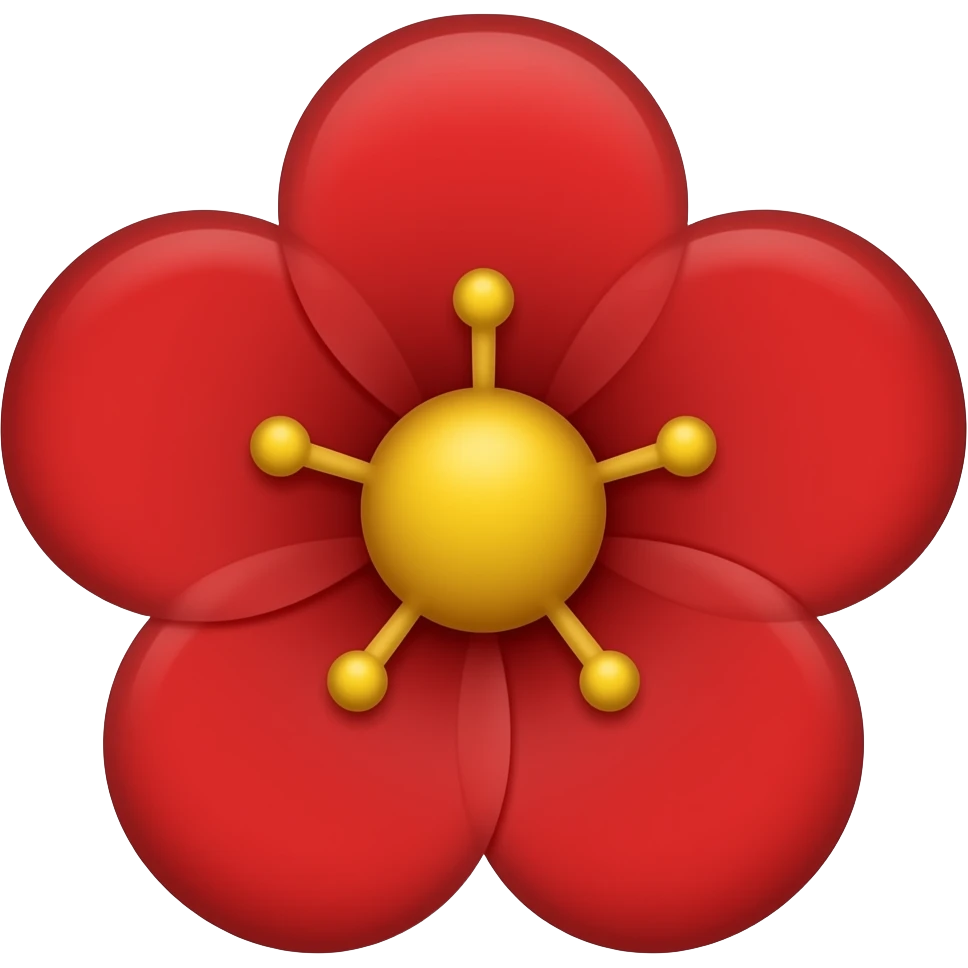 flor roja emoji