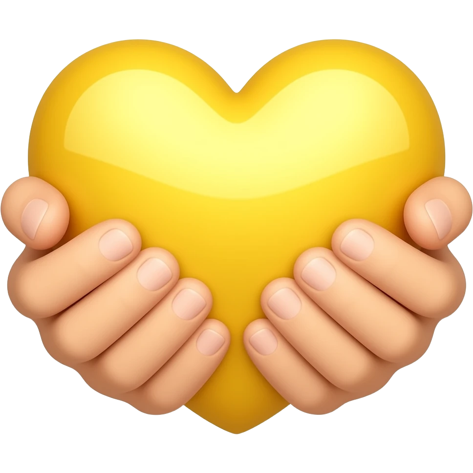 yello wheart hands emoji