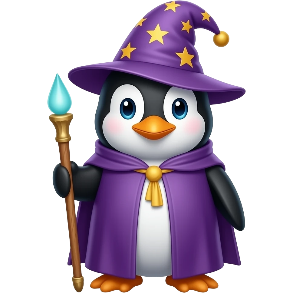 Penguin Wizard emoji
