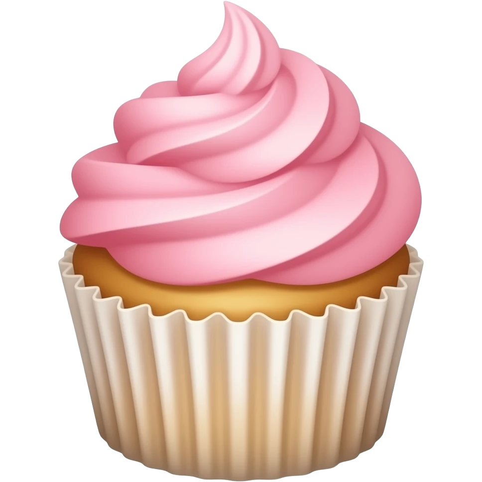 Cupcake with pink icing emoji