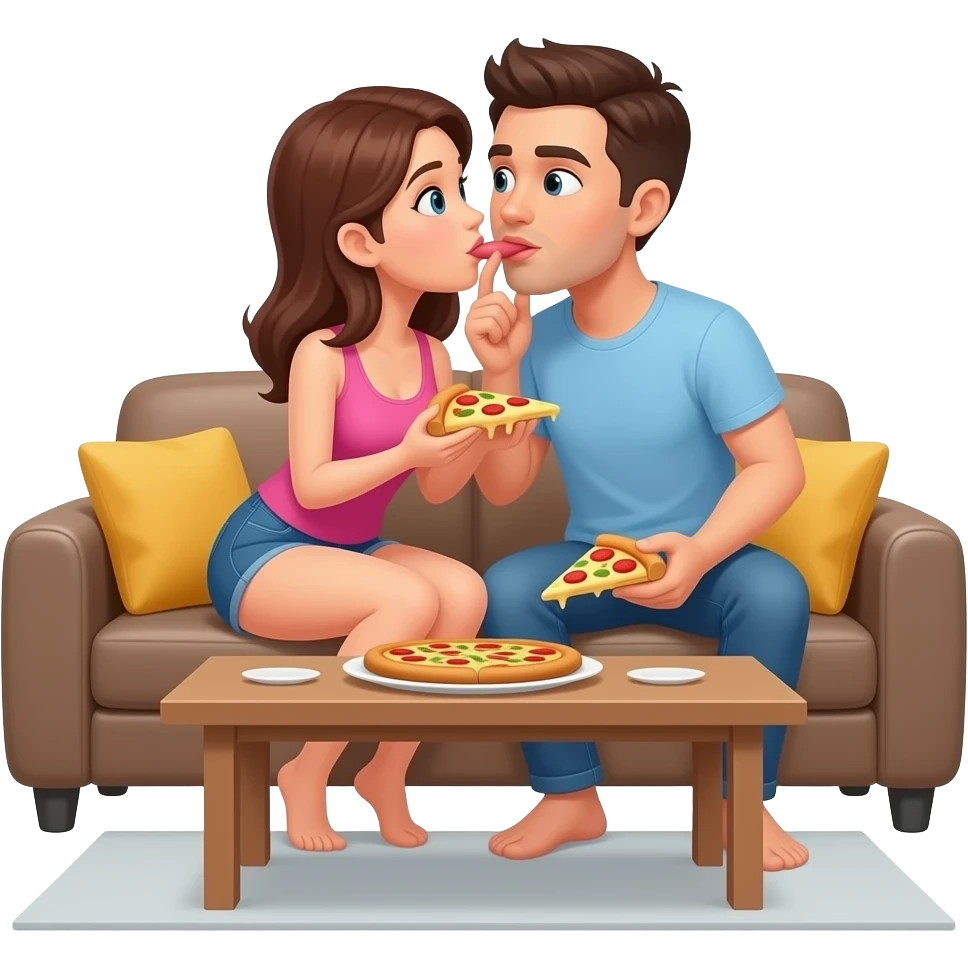 We could fuck all over the house and I could give you a bj while you ate your favorite pizza emoji