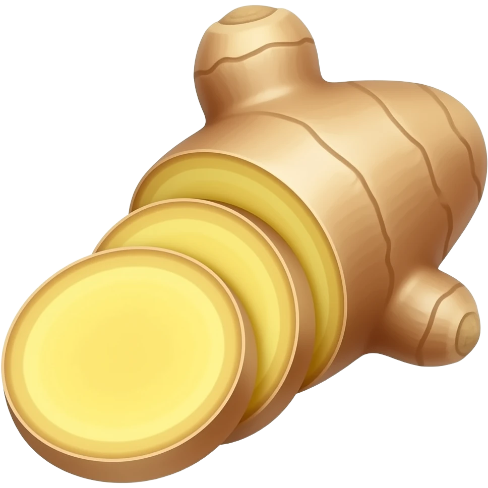 ginger root with slices emoji