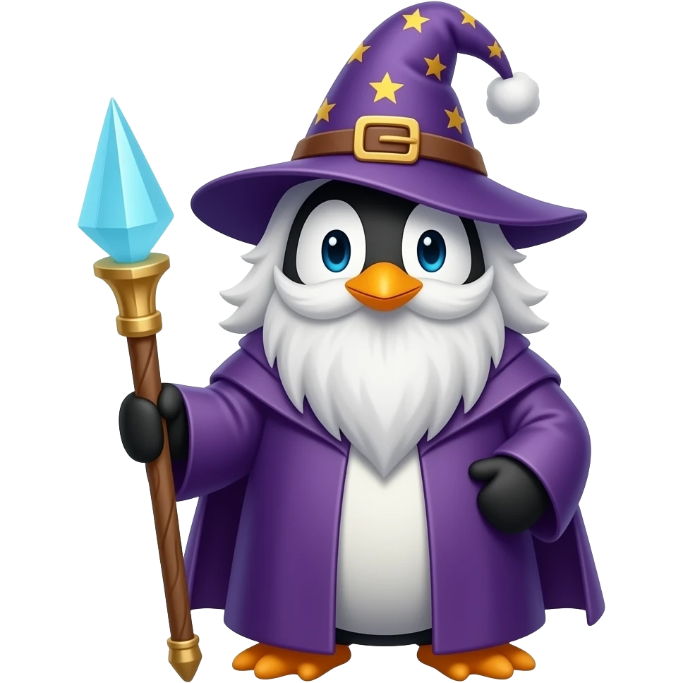 Penguin Wizard emoji
