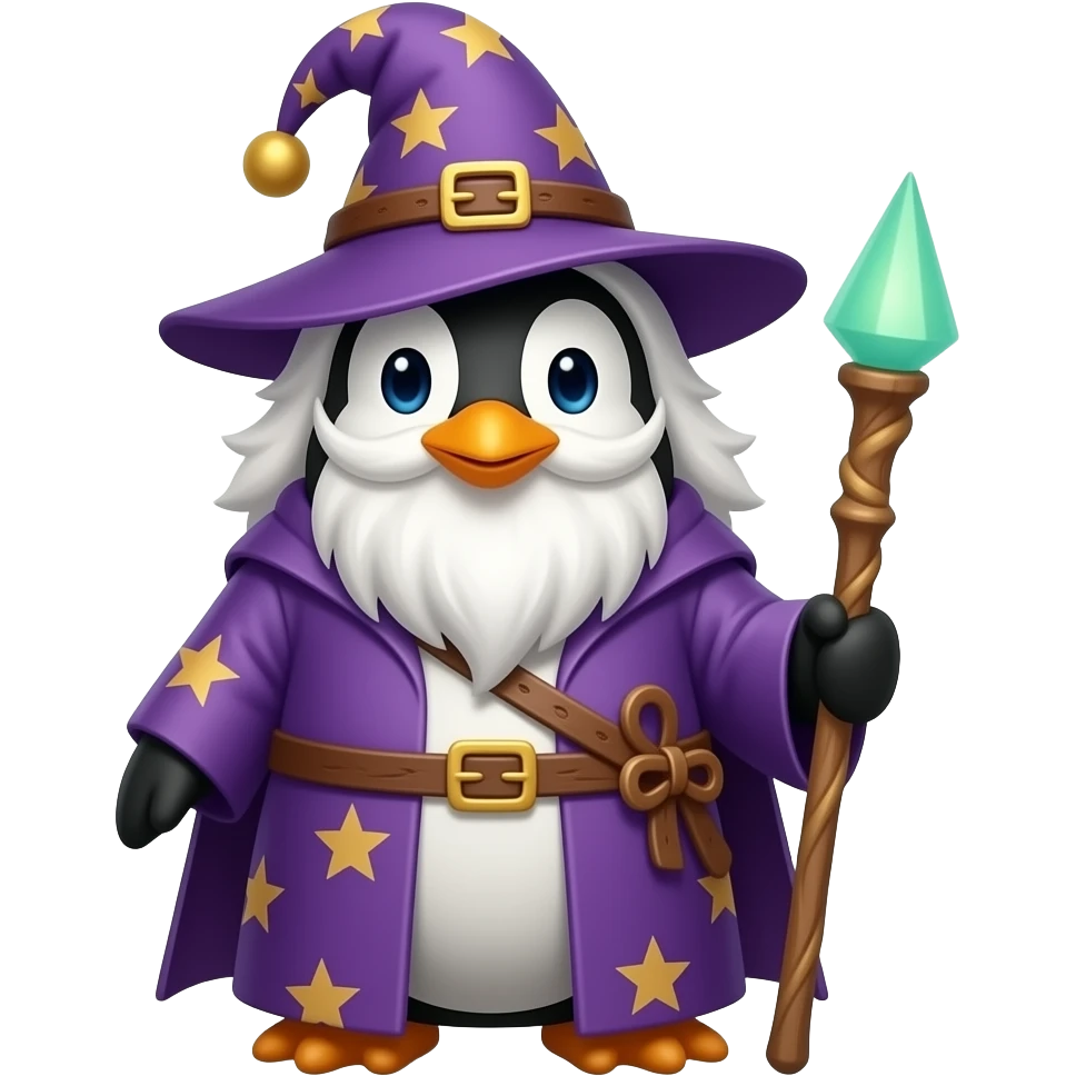 Penguin Wizard emoji