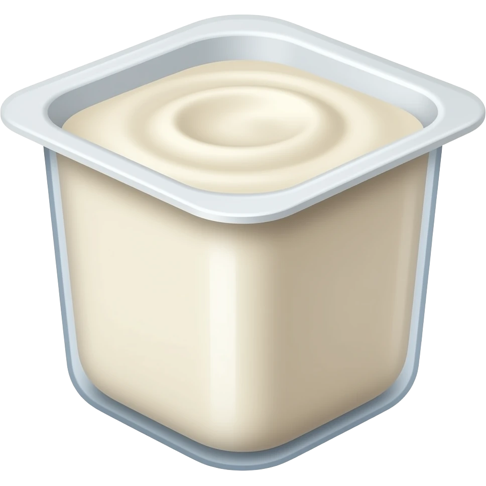 small yogurt in a container with lid emoji