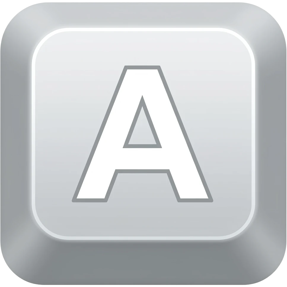 Keybord key "A" emoji