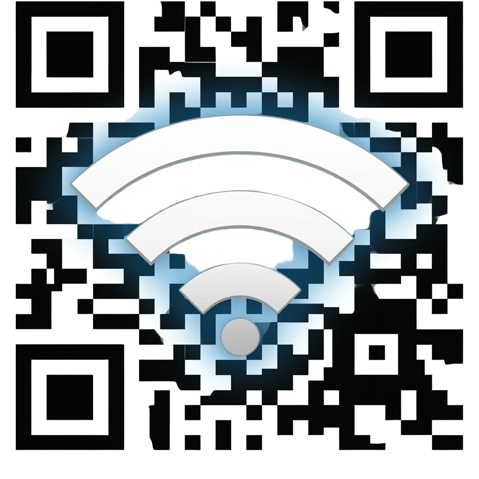 WIFI인데 뒤에 QR배경이 있으면 좋겠어 emoji