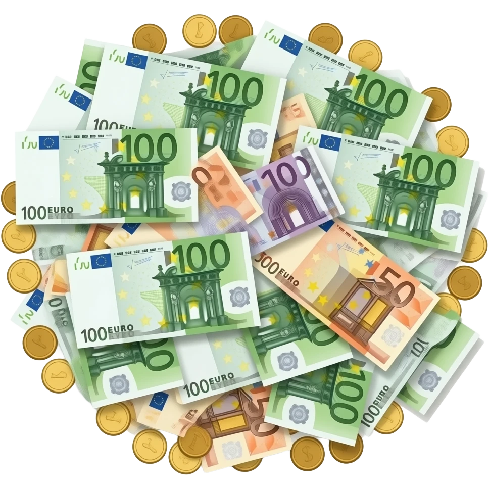 big pile of euros emoji